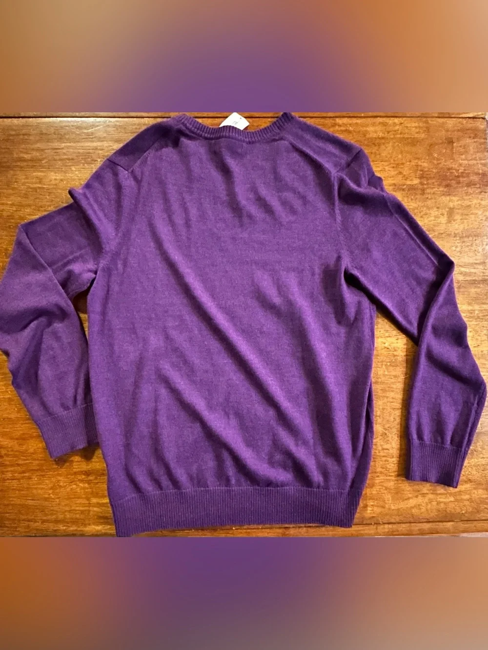 Banana Republic Men's V-Neck Merino Wool Sweater in Purple